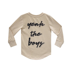 YEAH THE BOYS V2 BOYS LONG SLEEVE BEIGE
